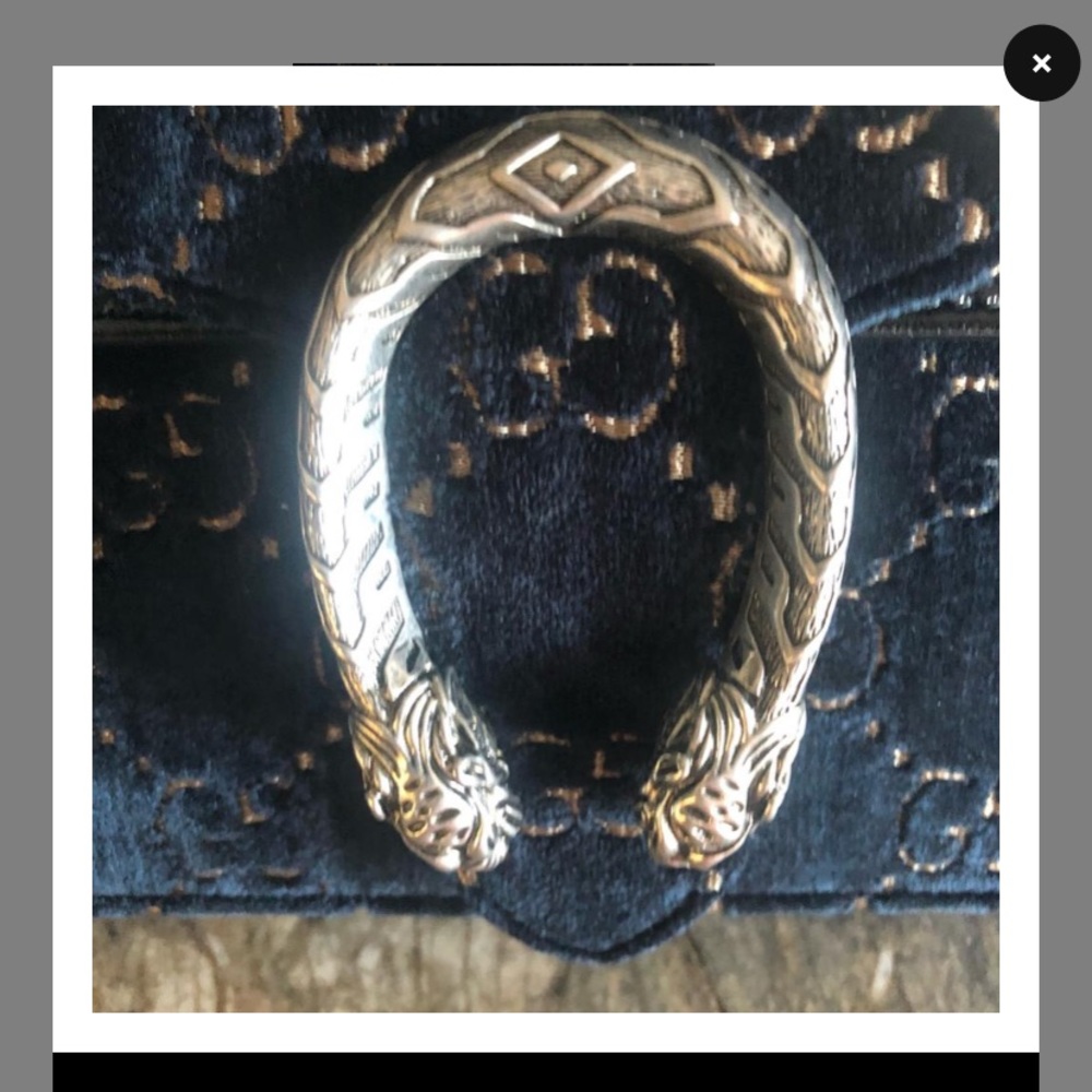 Blue and Beige Dionysus GG velvet shoulder bag